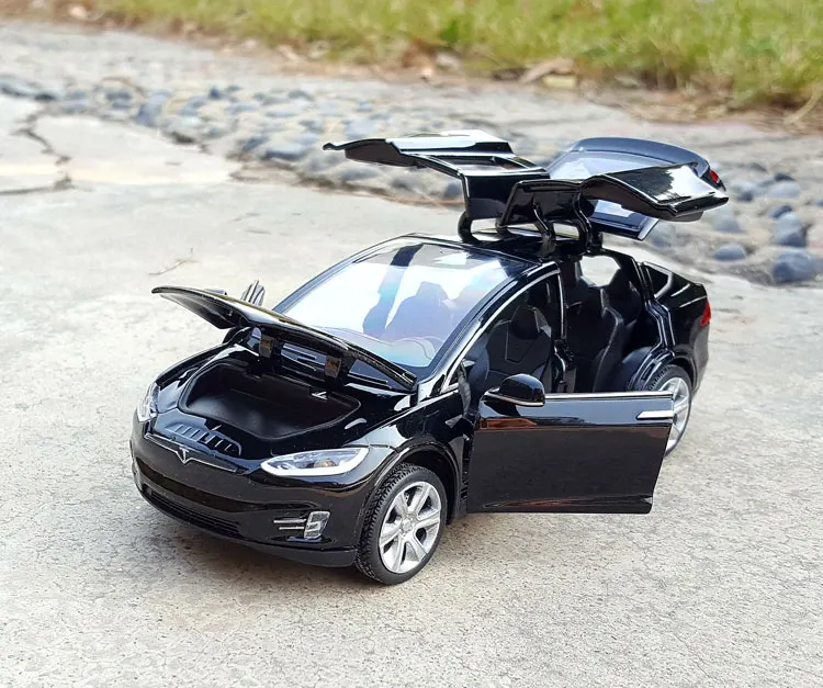 Новинка 2020 модель автомобиля из сплава 1:32 Tesla X металлические Литые игрушечные