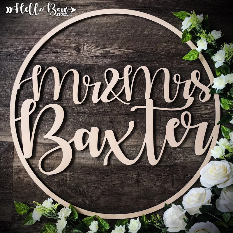 Персонализированные большие деревянные кольца для украшения на день рождения