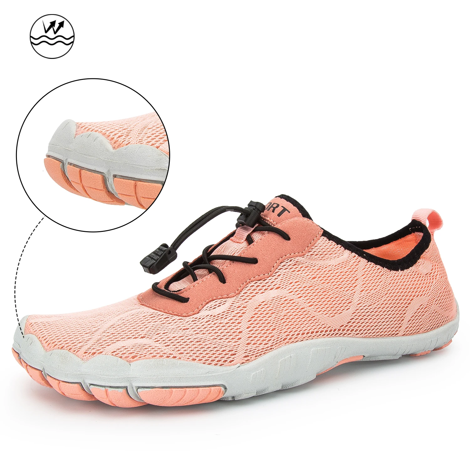 woman og aqua shoes Мужская Спортивная обувь; мужская пляжная обувь для женщин; дышащая Спортивная обувь для пеших прогулок; быстросохнущие кроссовки для речных и морских вод - Цвет: woman og aqua shoes