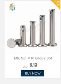 M6, M8, M10 Gb882 304 из нержавеющей стали с плоской торцевой головкой хвостовик цилиндрическое круглое отверстие фиксатор отверстия с плоскими концами