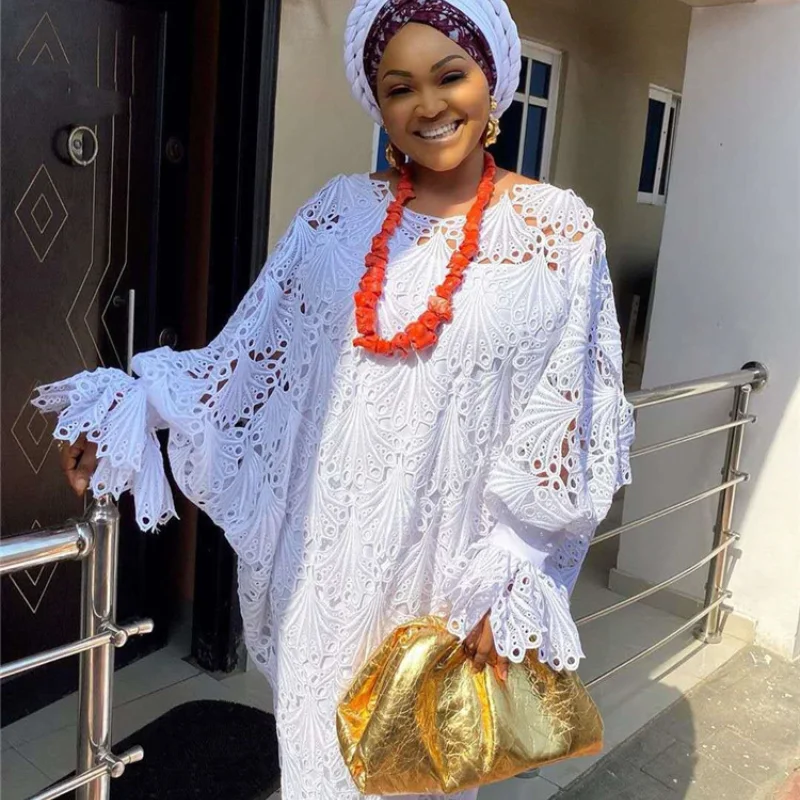 Африканское кружевное платье Дашики для женщин традиционное Boubou большого