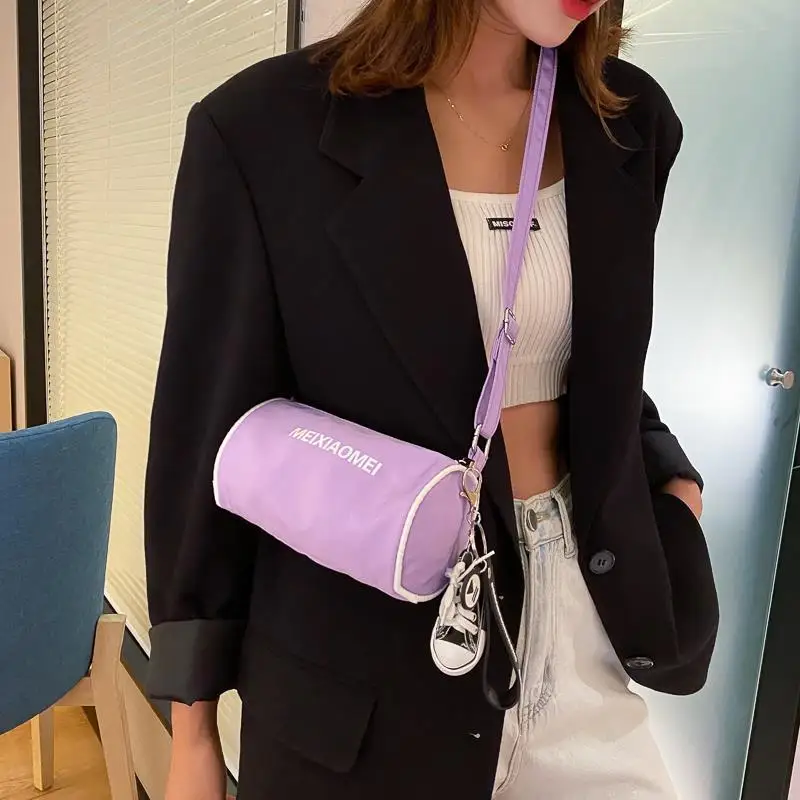 

Female Shoulder Bag Leisure Original Design Messenger Bag Round Type Ladies Handbag Canvas Women Totes Shoulder Bags