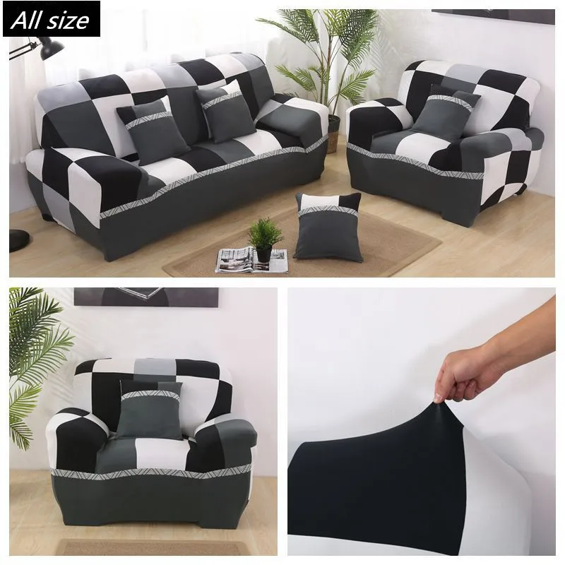 Однотонные универсальные чехлы для диванов без подлокотников защита от грязи