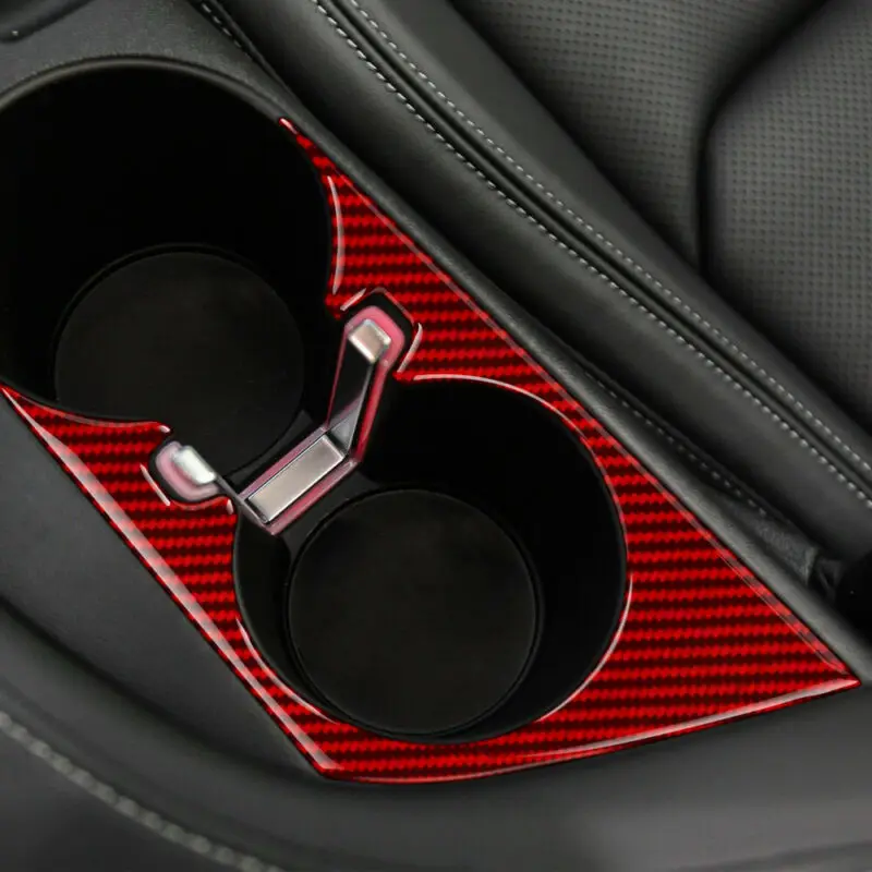 Carbon Fiber Interior Cup Holder Panel Trim 1 piece Brand new High quality | Automotive Stickers