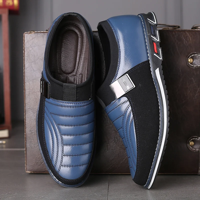 

Big Size Men Casual Shoes Slip On Fashion Business Casual Shoes Men Loafers Spring Breathable Hot Sale Casual Men Shoes Black