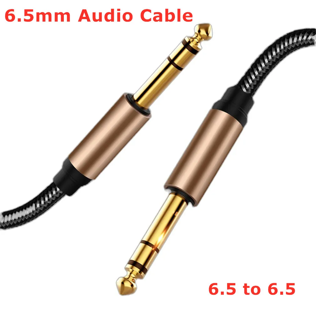 

6.5mm Audio Cable Nylon Braided for Guitar Piano Speaker Amplifier Mic 6.35 Male To Male AUX Cable 6.5 to 6.5 Audio Cable