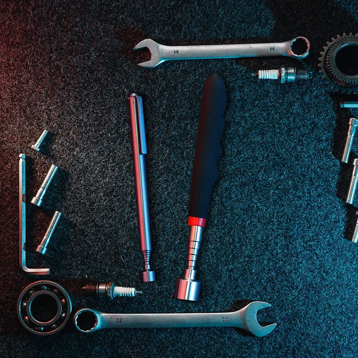 

Telescoping Magnet Pick Up Tools Include 20 Lb Magnetic Tool and 3 Lb Telescoping Magnet Stick Gadget for Hard To Reach Places