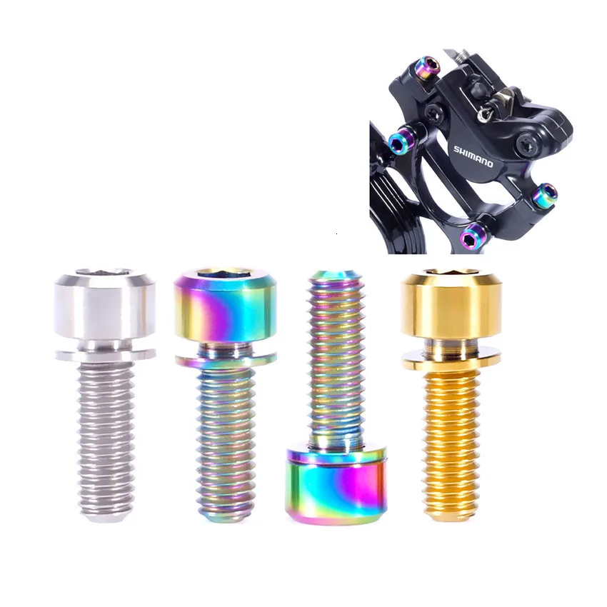 Титановые болты для shimano XT/XTR Crank Lock Scre M6 x16mm 18 мм 20 мм с головкой колонны с шестигранной головкой, набор из 4 шт