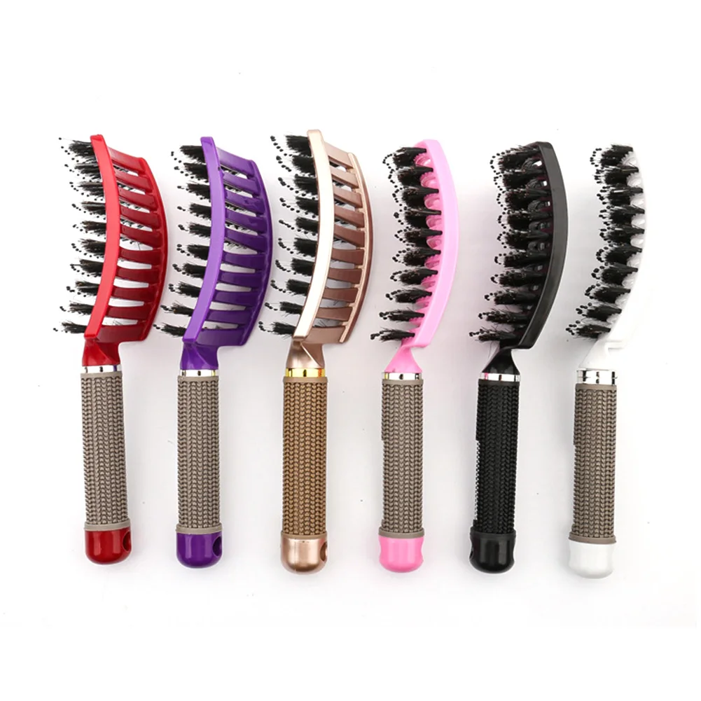 

Hair Brush Scalp Massage Comb Hairbrush Bristle Nylon Women Wet Curly Detangle Hair Brush for Salon Hairdressing Styling Tools