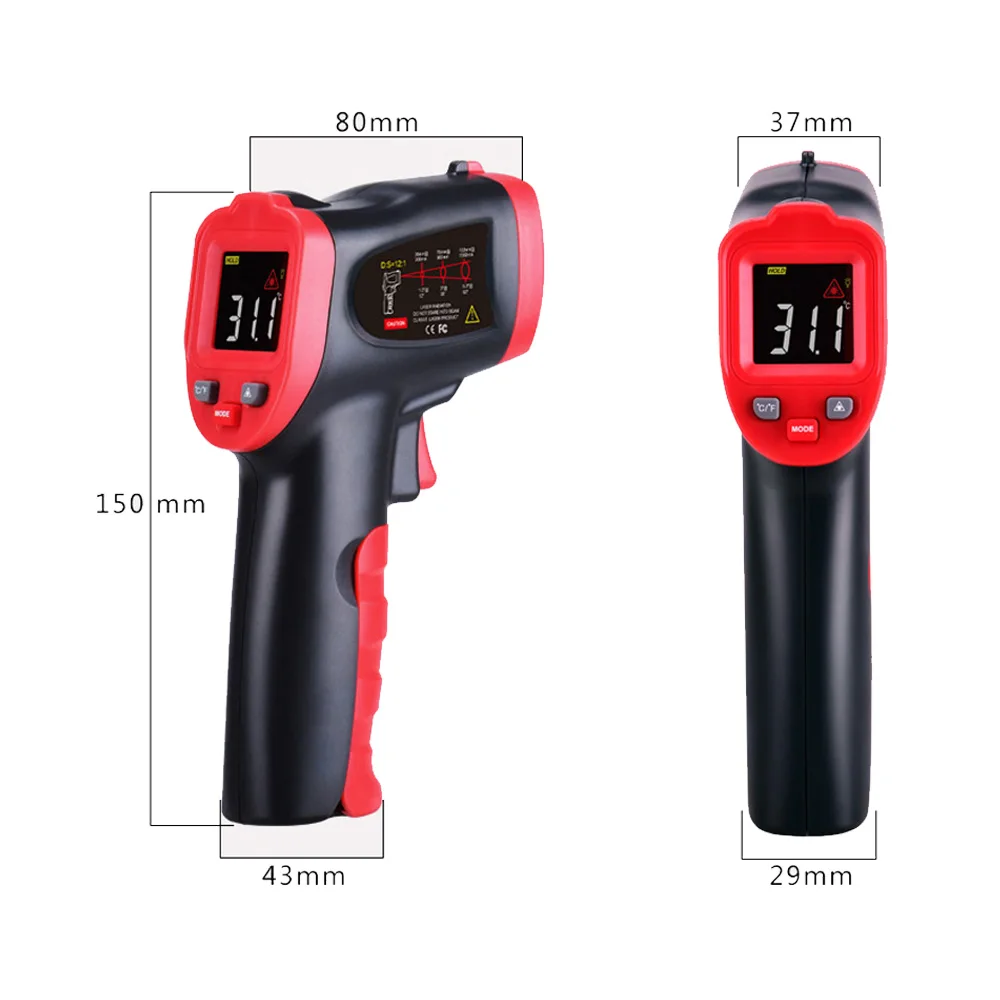 Новейший цифровой инфракрасный термометр лазерный измеритель температуры