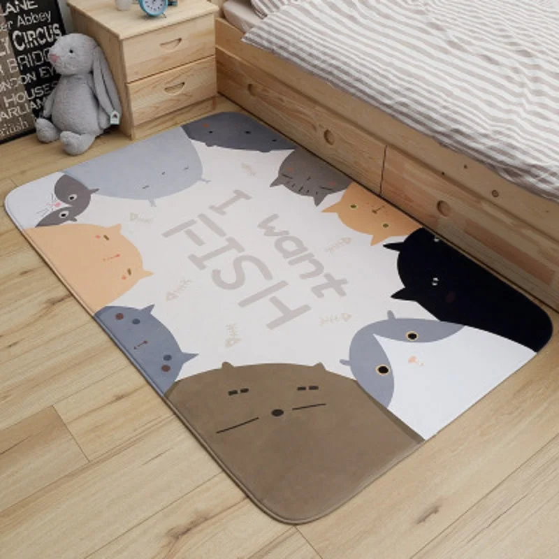Новый ковер для гостиной мультяшный домашний коврик пола кровать спальни