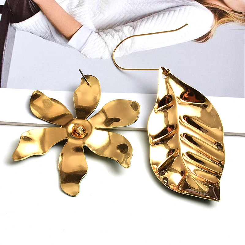 Женские длинные висячие серьги ZA опт металлические в форме цветка Изящные