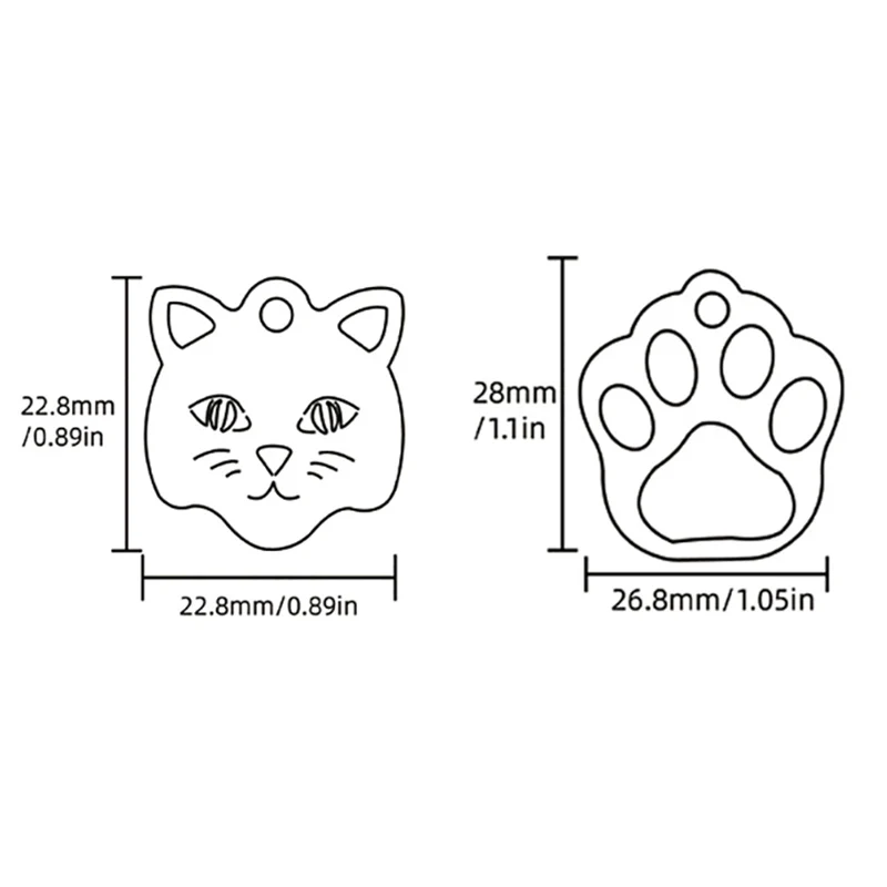 Бесплатная гравировка ярлык индивидуальные металлические жетоны с именем кота