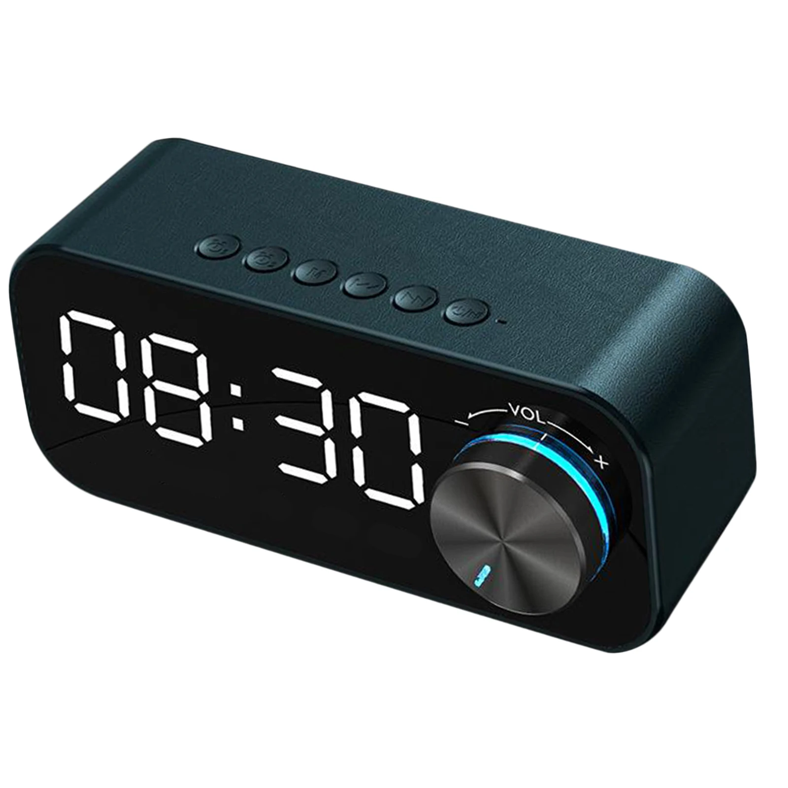 LED Alarm Clock with FM Radio Wireless Bluetooth Speaker Mirror Display Support Aux TF USB Music Player for Office Home | Дом и сад