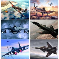 new 5d diy diamond painting fighter diamond embroidery aircraft cross stitch full square round drill home decor crafts art gift