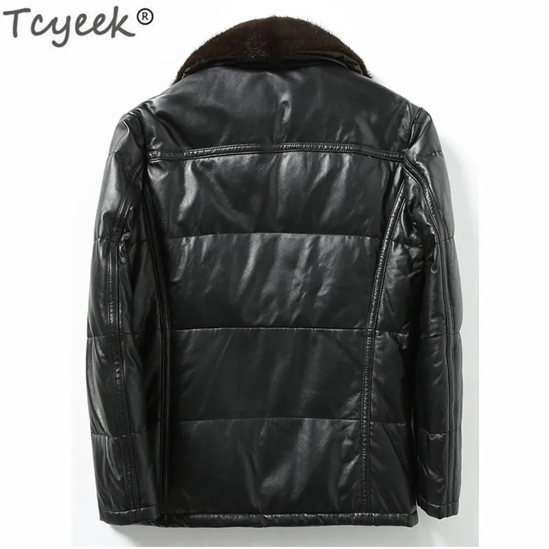 Куртка из натуральной кожи Мужская парка натуральный мех норки классическое