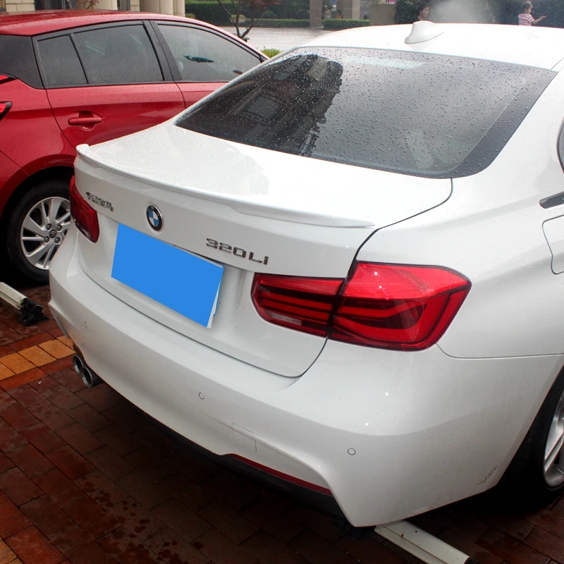 Для BMW F30 3 серии 2012 2018 P Стиль ABS Окрашенный черный белый задний спойлер багажник