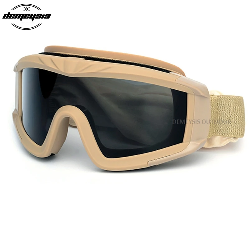 Тактические очки со сменными 3 линзами военные для занятий спортом на открытом