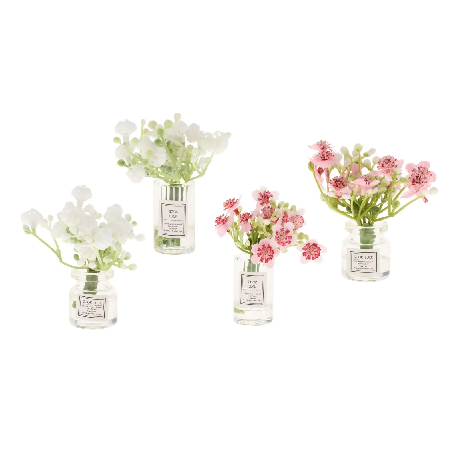 

1/6 1/8 симпатичный Миниатюрный Кукольный домик, цветок жасмина, мини пластиковая ваза для девочек, кукольный домик, аксессуары для украшения ...