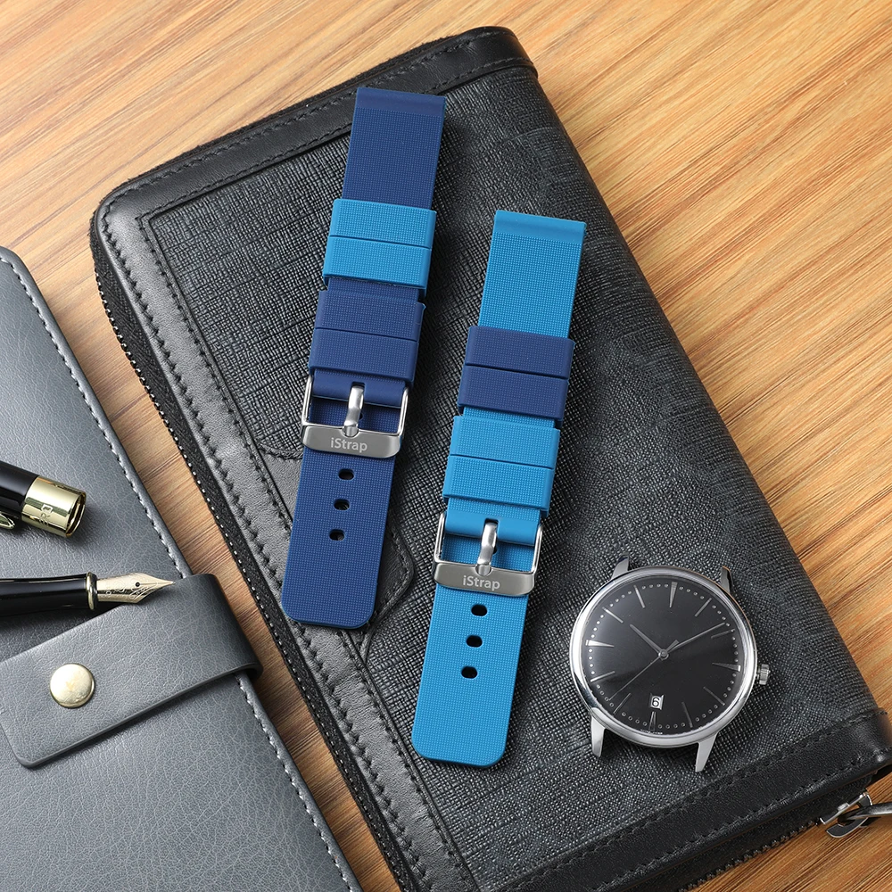 IStrap резиновые ремешки для часов штырьковые пряжки мужчин и женщин мужские SmartWatch