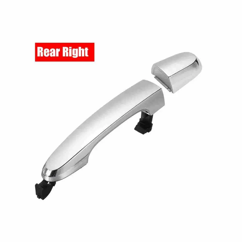 Rear Right Наружная дверная ручка с чехлом для KIA Sorento 2011 2012 2013 с умным отверстием для ключа ABS Хромированная формовочная накладка ободок 1 шт - Цвет: Rear Right