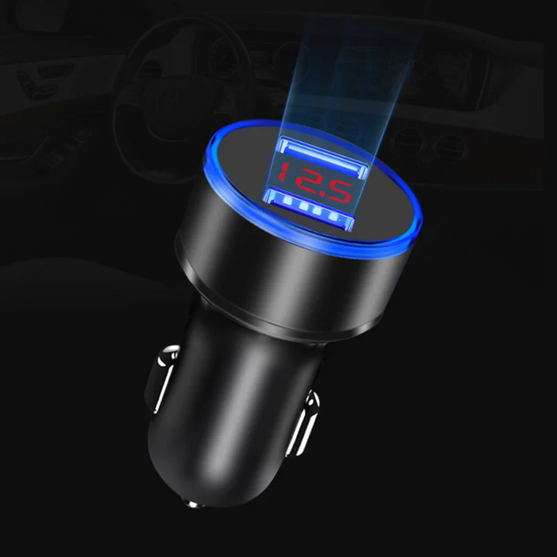 2019 зарядных порта USB для автомобиля светодиодный телефон Зарядное устройство