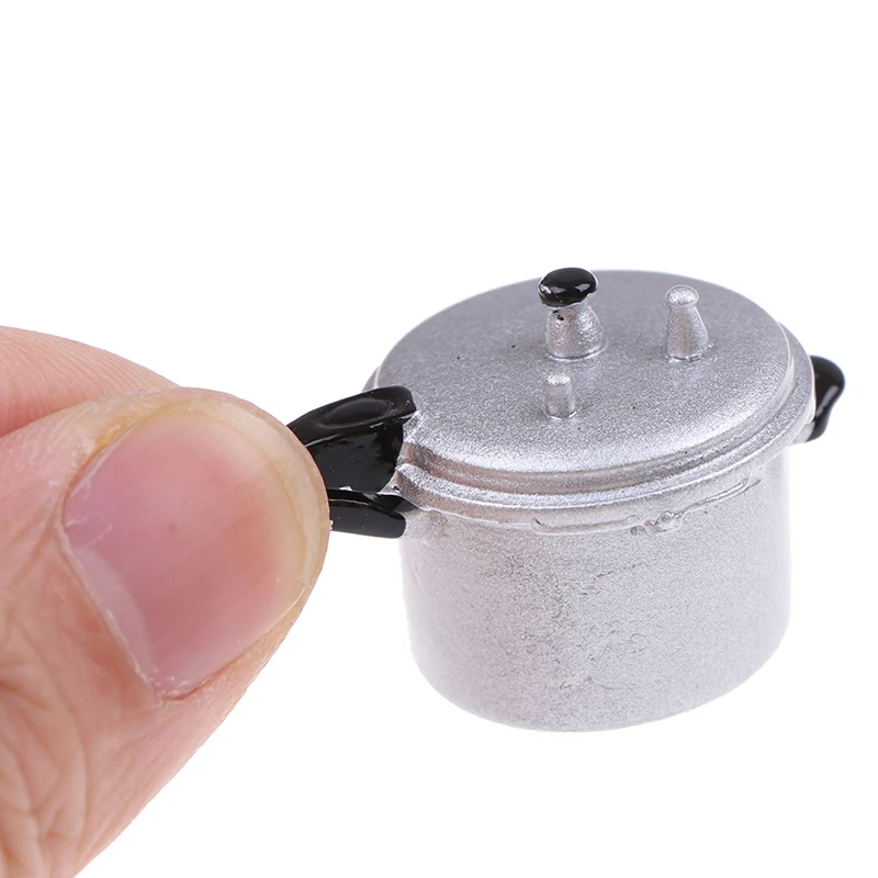 1:12 Scale Dollhouse Miniature Kitchen Cooking Utensil Pressure Cooker Autoclave Toy Simulation Tools |