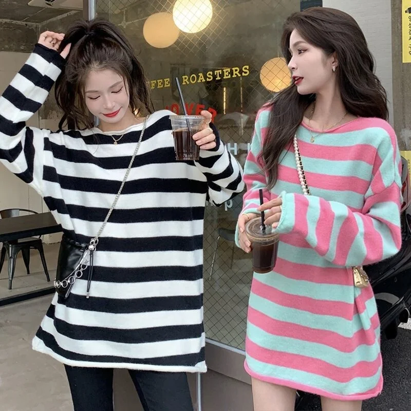 Новинка Весна-Осень Одежда для кормящих мам полосатая футболка с длинным рукавом