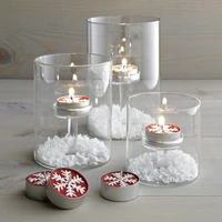modern clear glass candlestick matching cup tea candle table party candle holders wedding dinner home decoration