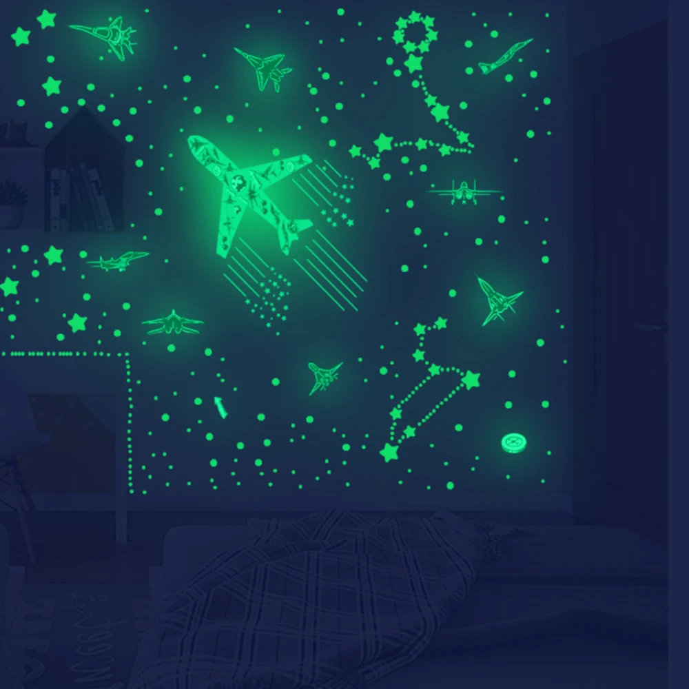 

Luminous Space Stars Wall Stickers Tape for Kids Room Baby Nursery Home Decoration Wall Decals Glow in the Dark Bedroom
