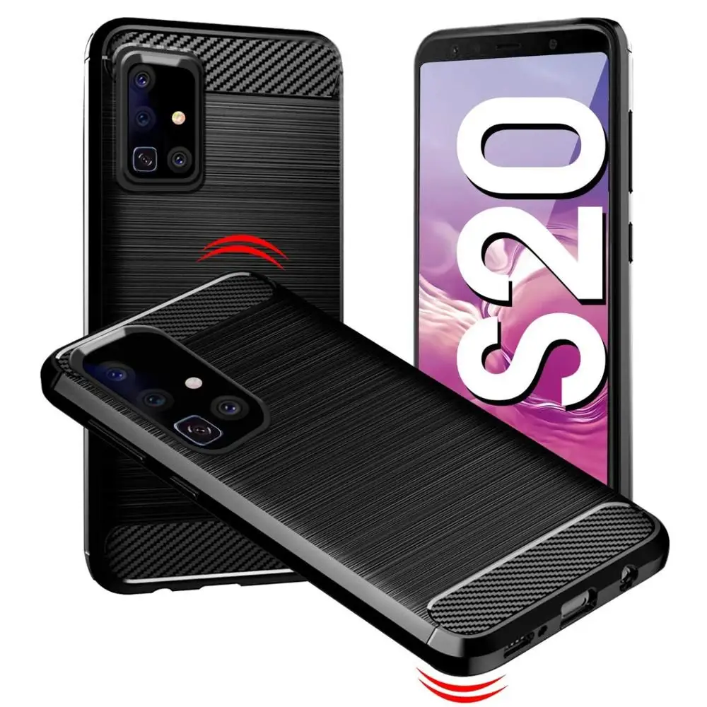 Чехол для Samsung Galaxy S20 Ultra S10 S9 S10e Note 10 Plus силиконовый чехол из углеродного волокна A51