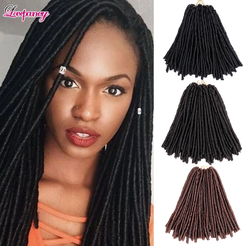 

Lovepancy Soft Dreadlocks Crochet Braid Crochet Hair For African Braids Hairstyles Synthetic Braiding Hair Extensions Faux Locs