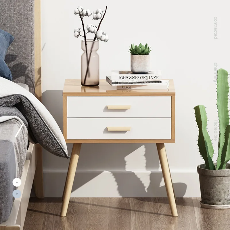 

Ins Style Nordic Minimalist Modern Bedroom Bedside Table Durable Living Room Storage Drawer Simple Bedside Small Side Table