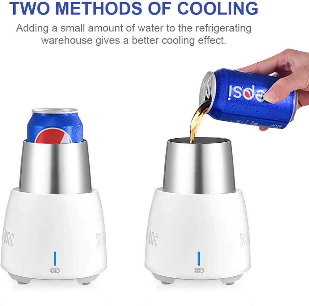 

Fast Refrigeration Cup Portable Beverage Mug Cooling Cup Quick Beverage Cooler Electric Cup Plate For Water Milk Wine Cola Beer