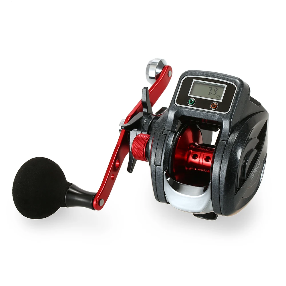 Digital Baitcasting Fishing Reel GT 6.3:1 14 Ball Bearing Fishing Reel with Low Profile Linecounter for Pesca carretilha