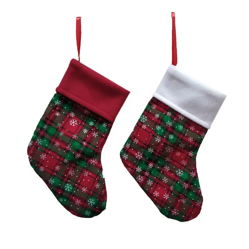 1 шт. рождественские чулки ткань носки Санта Клауса подарок для детей мешок