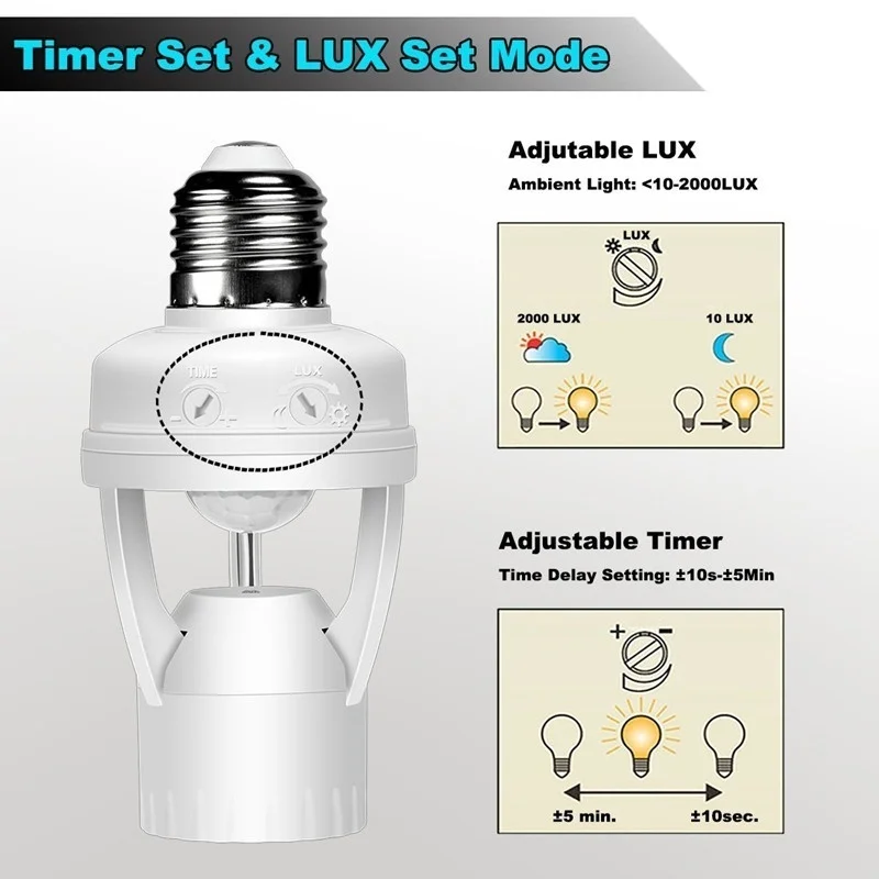 360 градусов тепловой инфракрасный датчик движения ИК человеческого тела E27