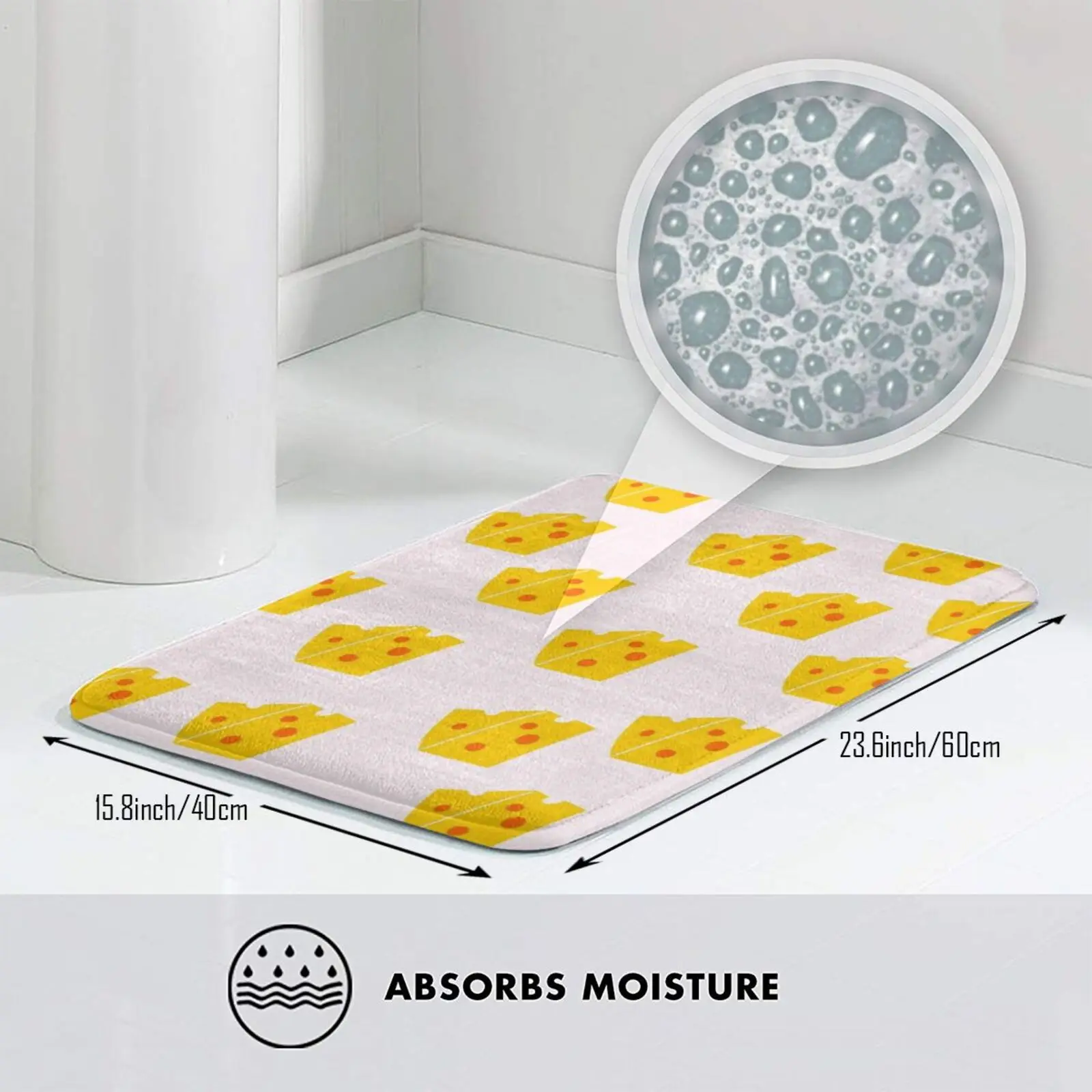 Милый коврик для сыра Нескользящие напольные коврики желтые розовые Коврики