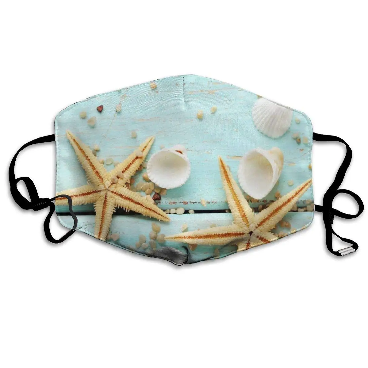 

Пылезащитная маска премиум-класса-моющаяся дышащая маска для рта-Регулируемая Ушная петля для детей, женщин, мужчин, морская звезда, ракушк...