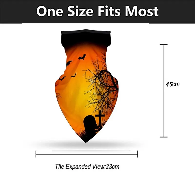 

Face Mask Skull Party Scarves Mask Neck Triangle Face Bandana Scarf Headwear Hanging Dustproof Festival Pumpkin Neckwear