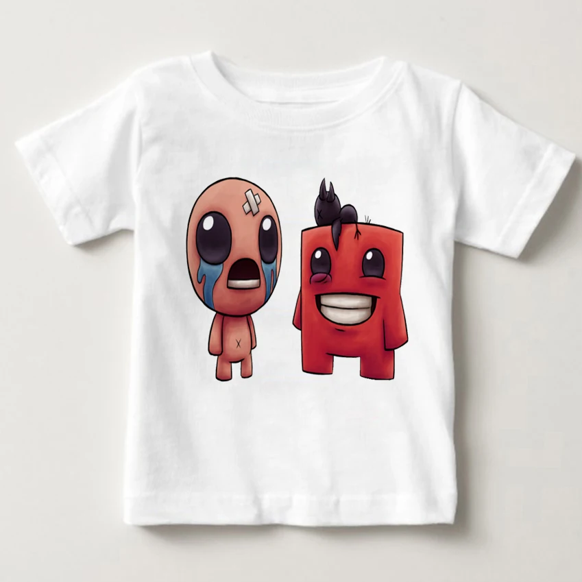 

100% Cotton Fashion T Shirts New Super Meat Boy Video Game boys T Shirt summer children Short sleeve shirt motion shirt MJ