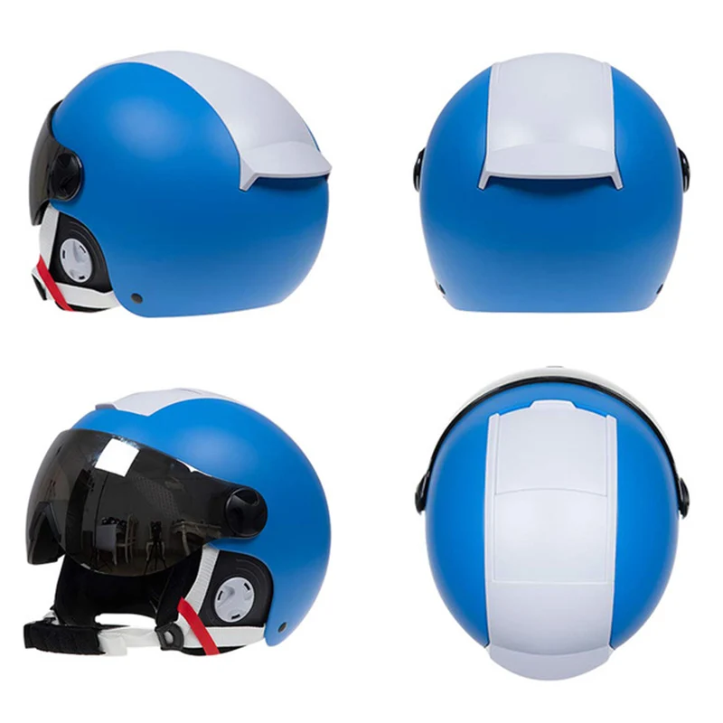 Blue White LOCLE CE Certification Skiing Helmet Men Women Ski Helmet Outdoor Sports Ski Snowboard/Skateboard Helmet ABS+PC+EPS 52-63cm - Цвет: Blue White