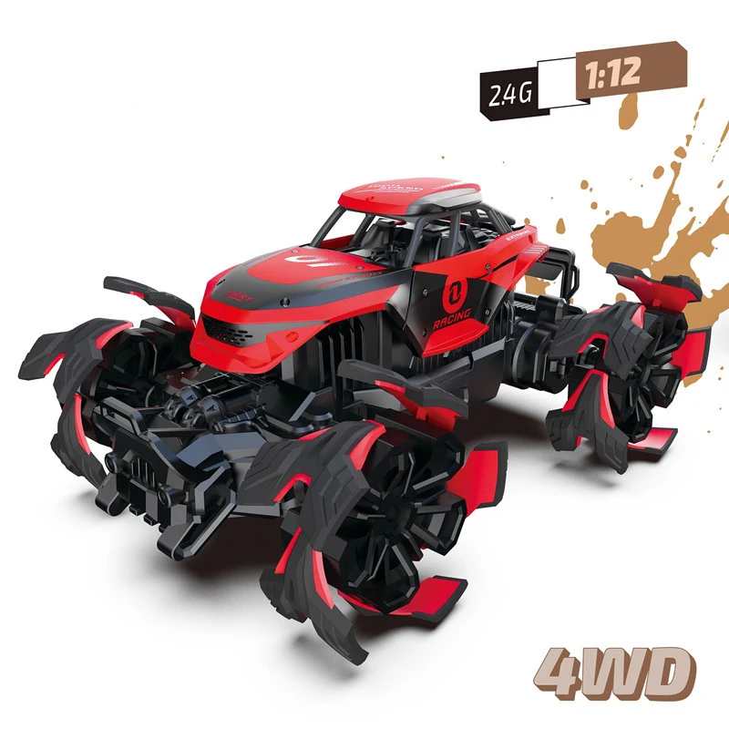 RC Car 1:12 2.4G 4WD Explosive Wheel High Speed Climbing Stunt Remote Control Road Vehicle Models Toys Large Cars for Boys Gifts enlarge