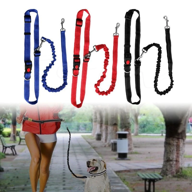 Hands Free Adjustable Leash Dog Lead With Waist Belt For Jogging Walking Running A14 21 Dropship | Дом и сад