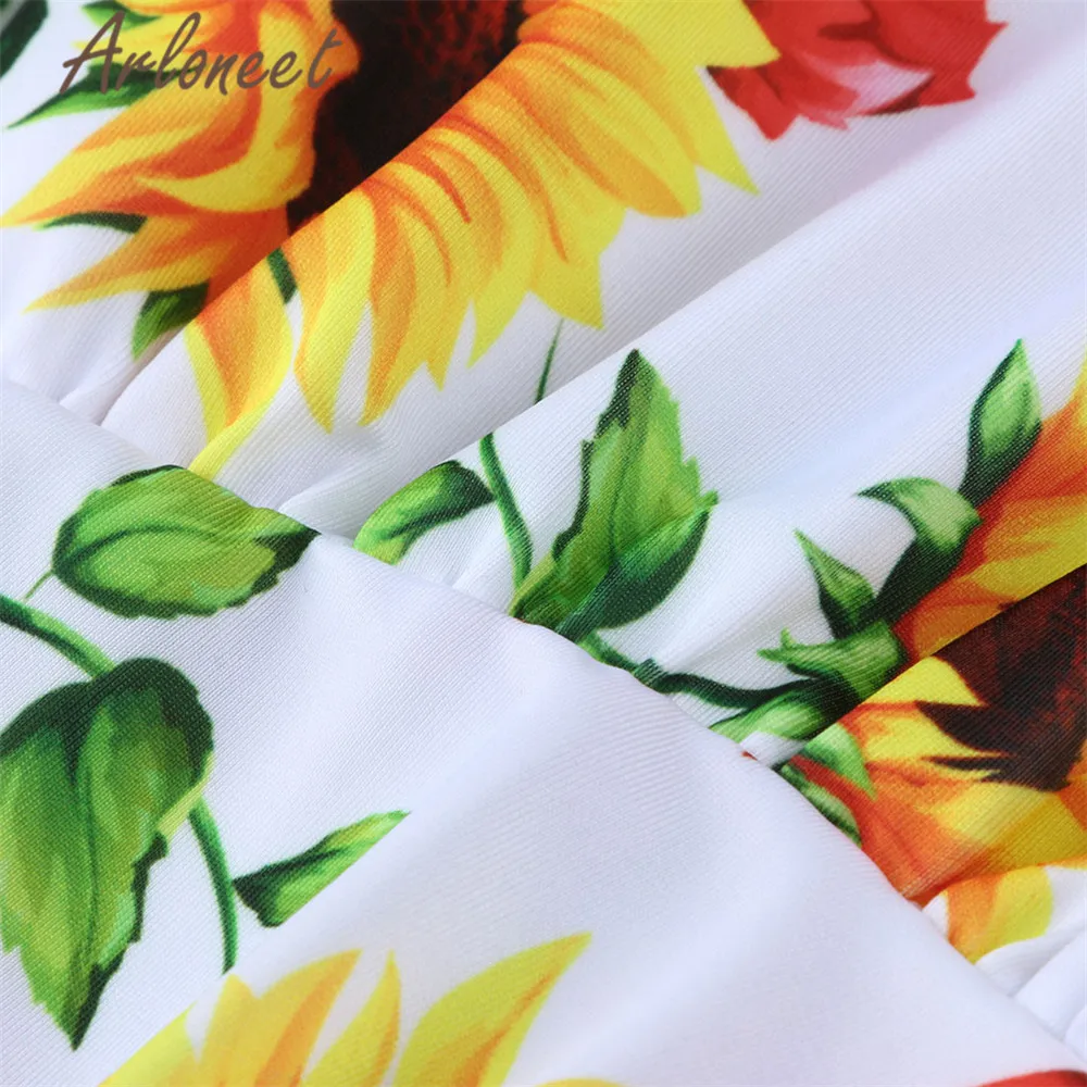 ARLONEET Women Maternity Swimwear One Piece Sun Flower Push Up Bikini Ruffle Swimsuit Bathing Suit Summer Pregnant Clothes | Спорт и