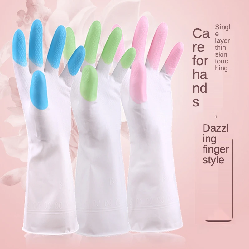 

Dishwashing gloves women waterproof rubber latex thin kitchen durable laundry rubber household cleaning