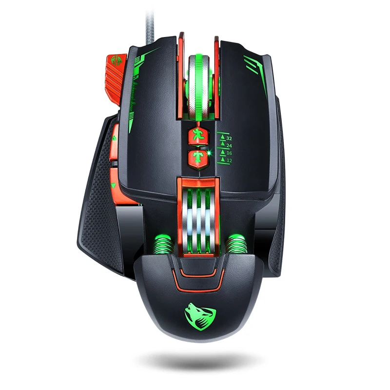 USB Проводная Механическая игровая мышь с 8 клавишами 3200 DPI эргономичная RGB