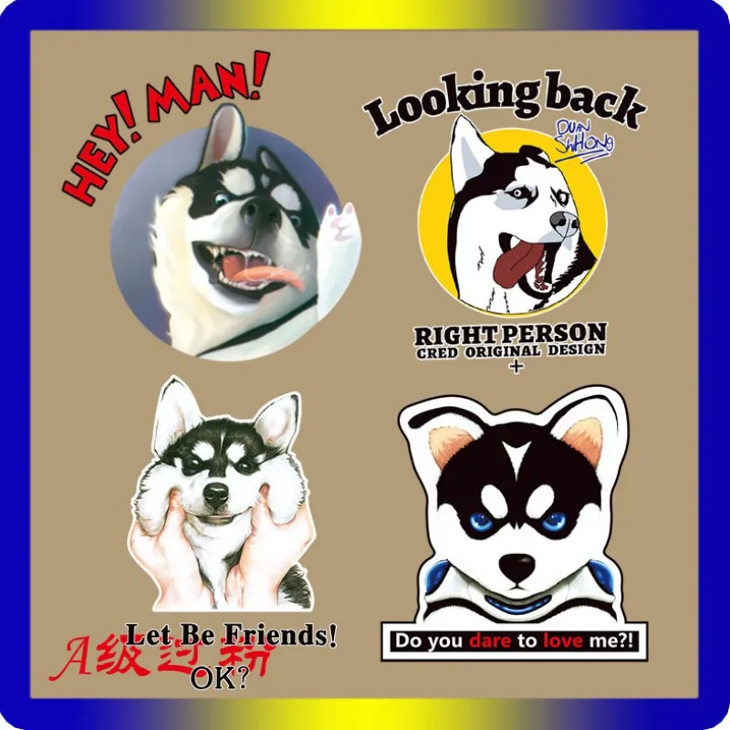 1 шт. милый хаски собака мультфильм животных большой размер термопечать значок