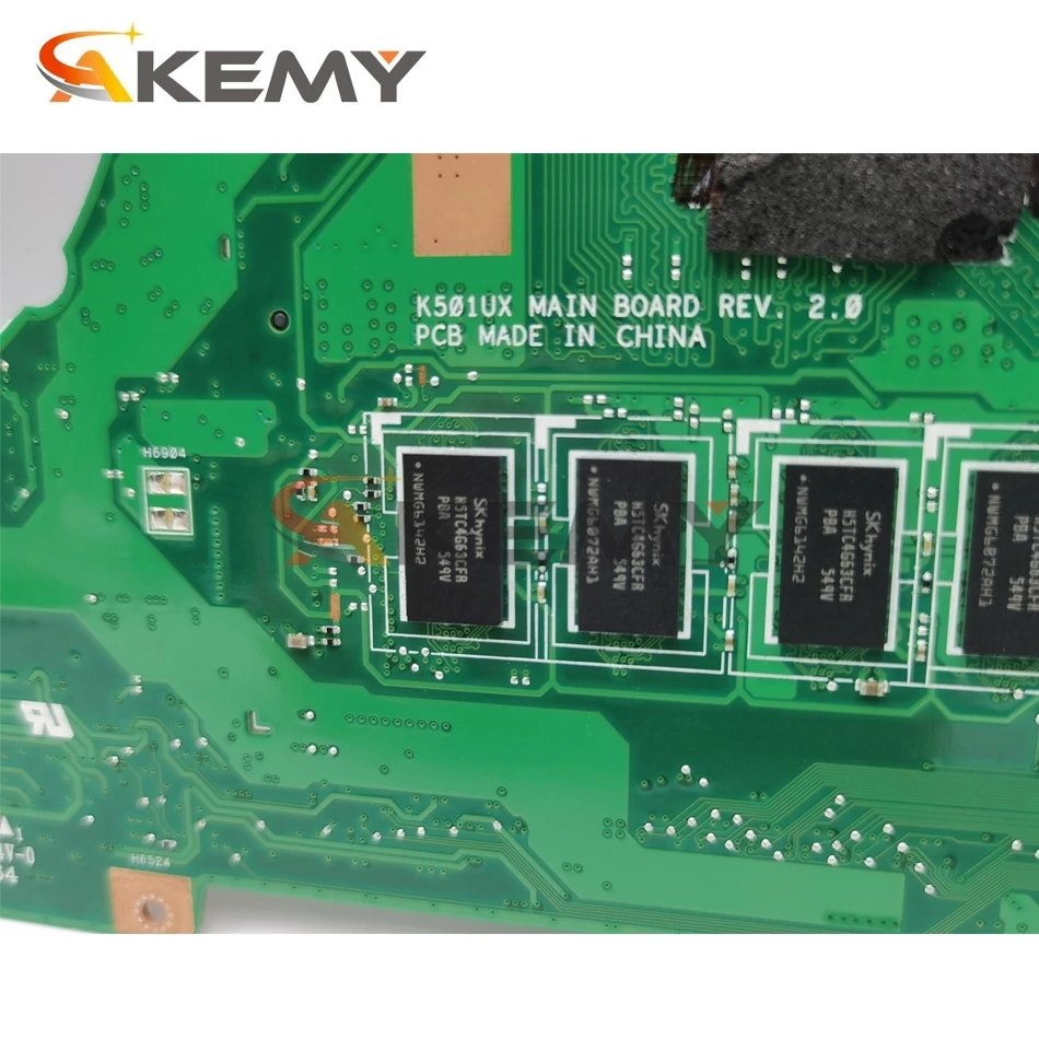 akemy k501ux for asus k501ux k501ub original mainboard ddr3 4gb8gb ram（sent at random） i5 6200ui5 6198u gtx950m edp free global ship