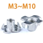 1020 шт., оцинкованные гайки M3 M4M5 M6 M8 M10